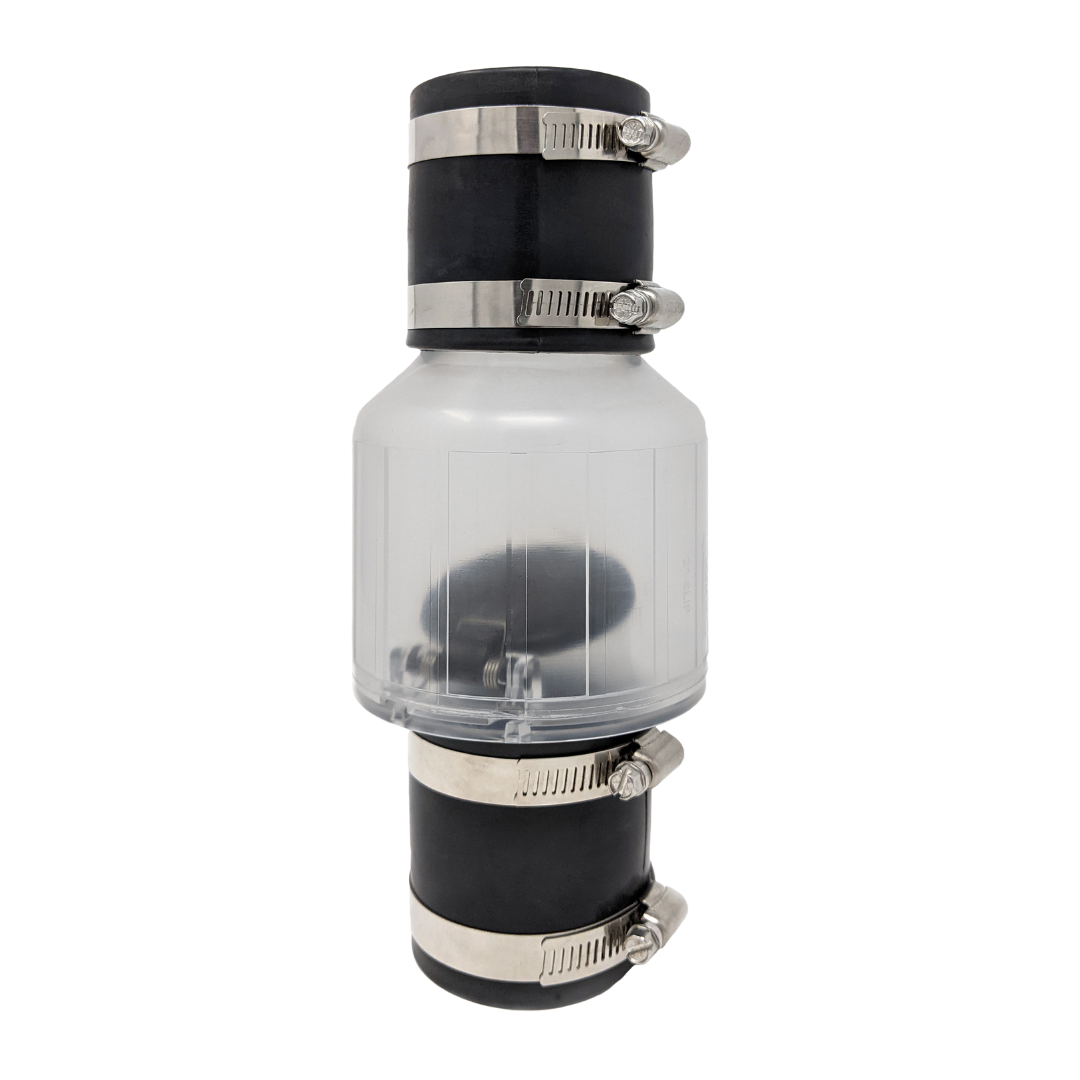 Clear Quiet Sewage or Sump Pump Check Valve – 2 Inch | PumpSpy Store